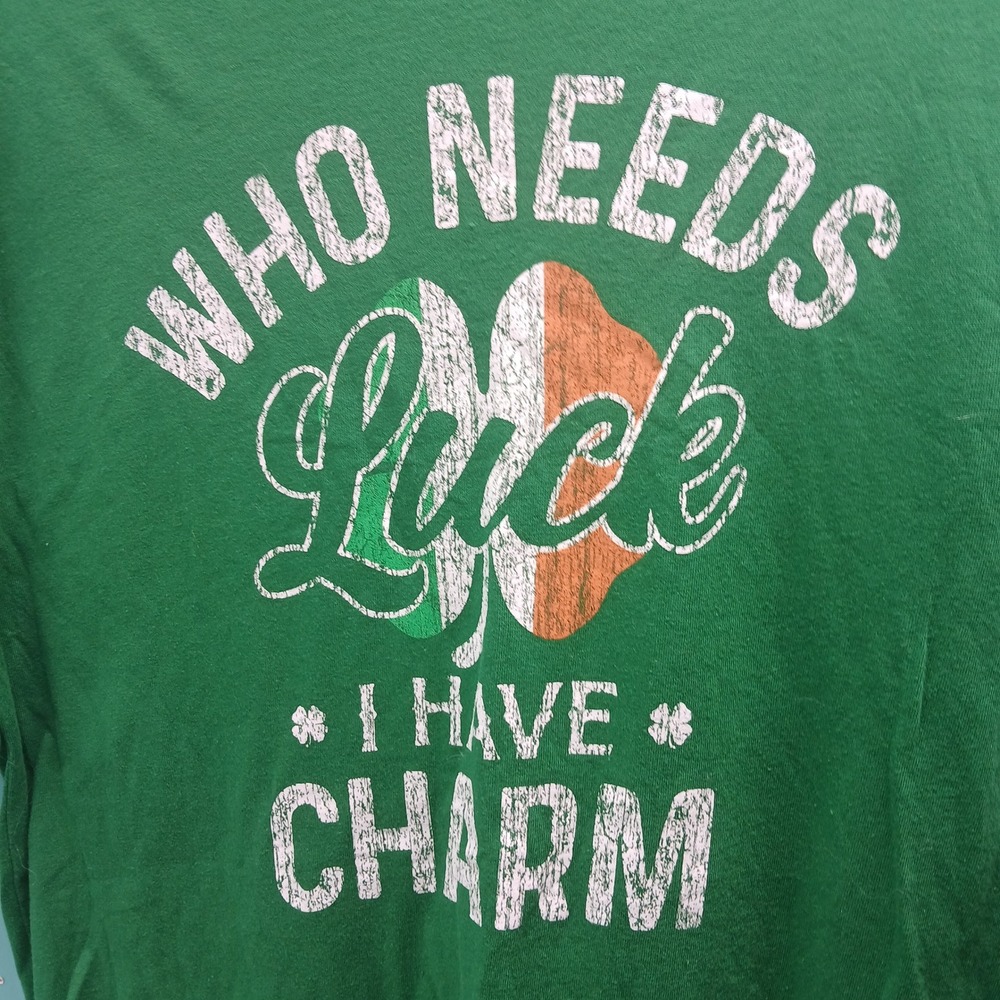Way To Celebrate St Patricks Day Graphic T Shirt‎ Mens Medium Green Lucky Charm - Picture 2 of 11